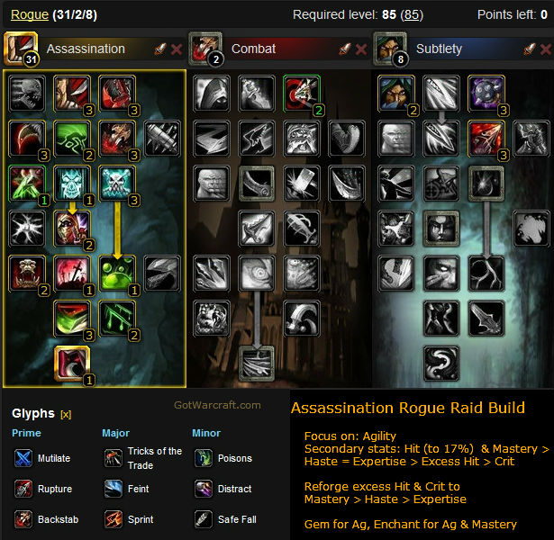 Assassination Rogue Raid Build