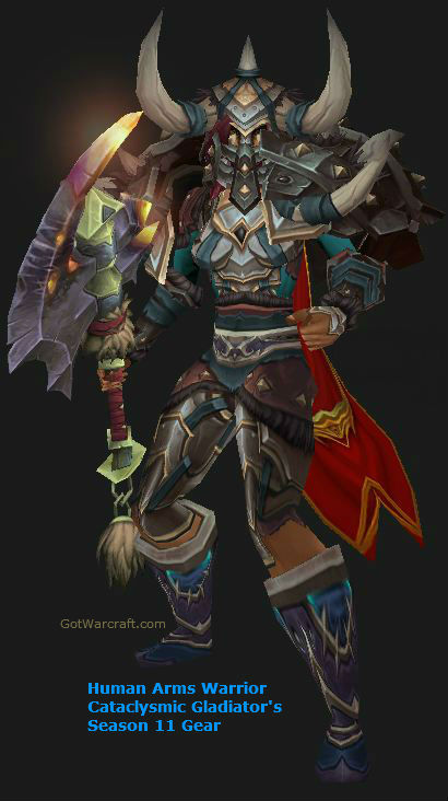 Human Female Arms Warrior in Season 11 Gear