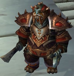 Pandaren Hunter with Axe and Sword