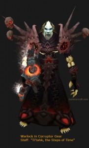 Undead Warlock in Corruptor Gear