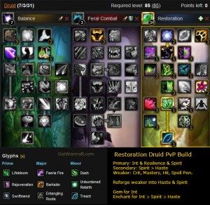 Restoration Druid PvP Build
