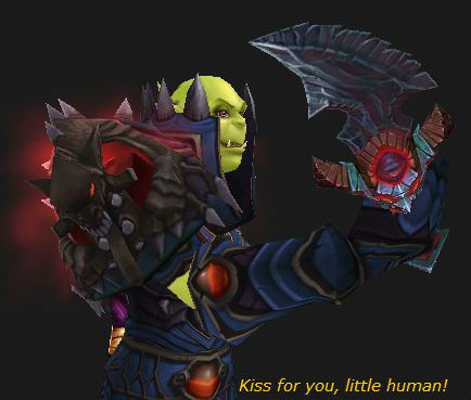 Female Orc Rogue with a kiss for you
