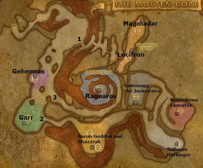 Map of the Molten Core