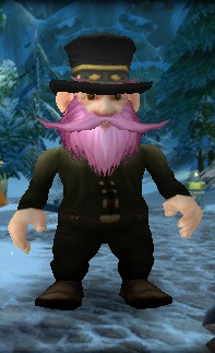 Gnome, dressed to bank